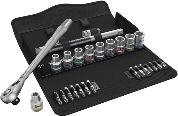 Wera Zyklop Metal 8100 SC 8 Jeu de clés à douille métrique 1/2" (12.5 mm) 28 pièces 05004078001