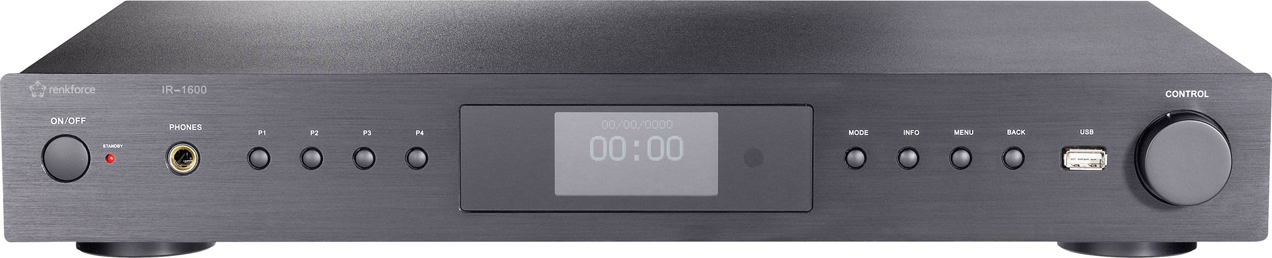 Tuner HiFi pour radio Renkforce IR1600 noir WiFi Conrad.fr