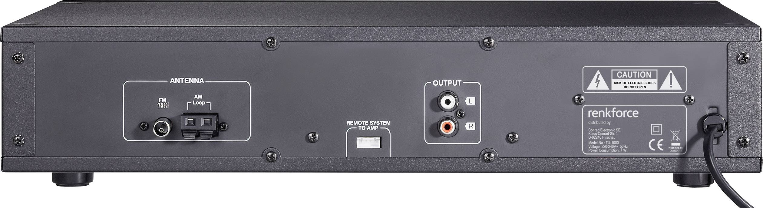 Tuner HiFi Renkforce TU1000 noir Conrad.fr