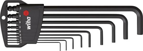 Wiha 03992 6 pans intérieurs Jeu de clés mâles coudées 1.5 mm, 2 mm, 2.5 mm, 3 mm, 4 mm, 5 mm, 6 mm, 8 mm, 10 mm  1.5 mm 9 pièces