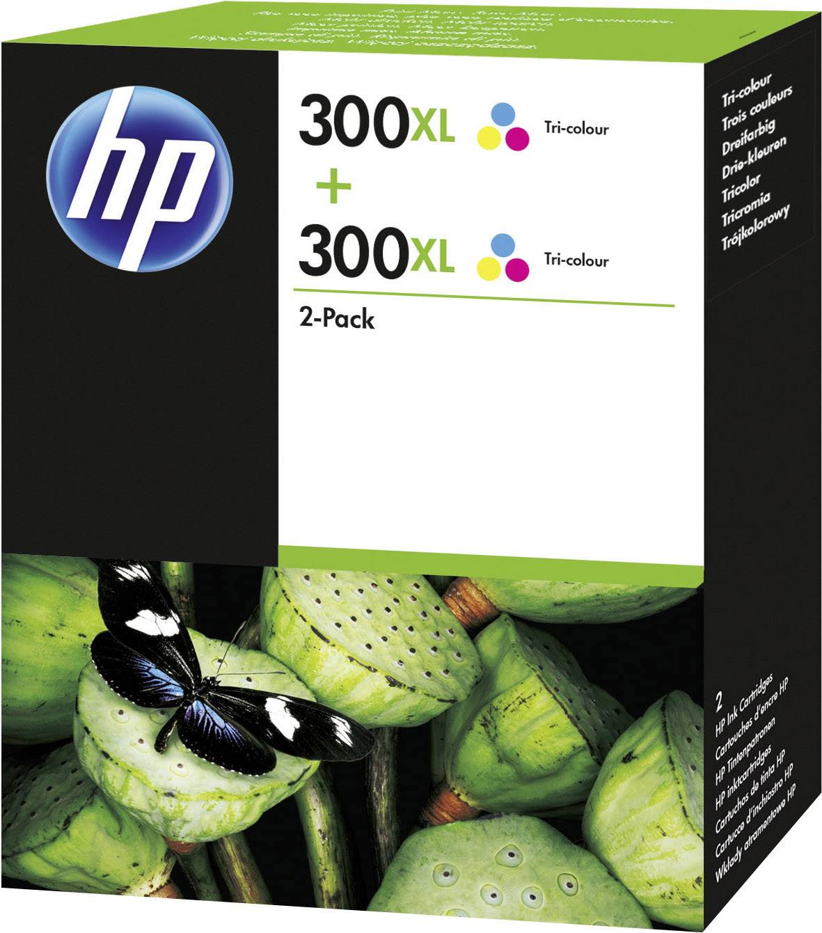 HP 300XL Encre paquet de 2 d'origine cyan, magenta, jaune D8J44AE Encre