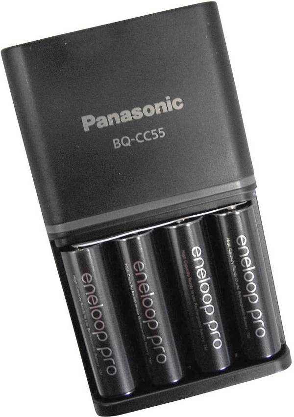 Chargeur de piles rondes NiMH Panasonic BQ-CC55E