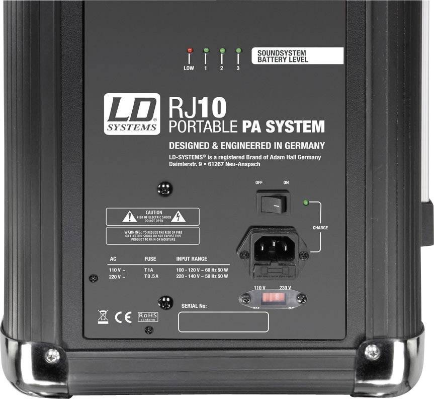 LD Systems Road Jack 10 Enceinte PA mobile 25 cm 10 pouces à batterie 1 pc(s)-4