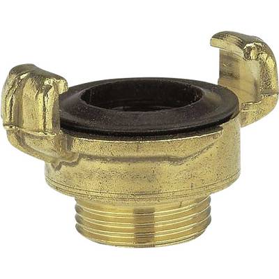 Raccord de tuyau en laiton à deux griffes, adapté pour les conduites d'eau. Conçu pour une résistance élevée et une manipulation facile.