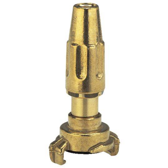 Embout de pulvérisation de mesure pour tuyaux d'arrosage, avec buse rotative et réglable, adapté pour un contrôle précis de l'eau ou l'irrigation.