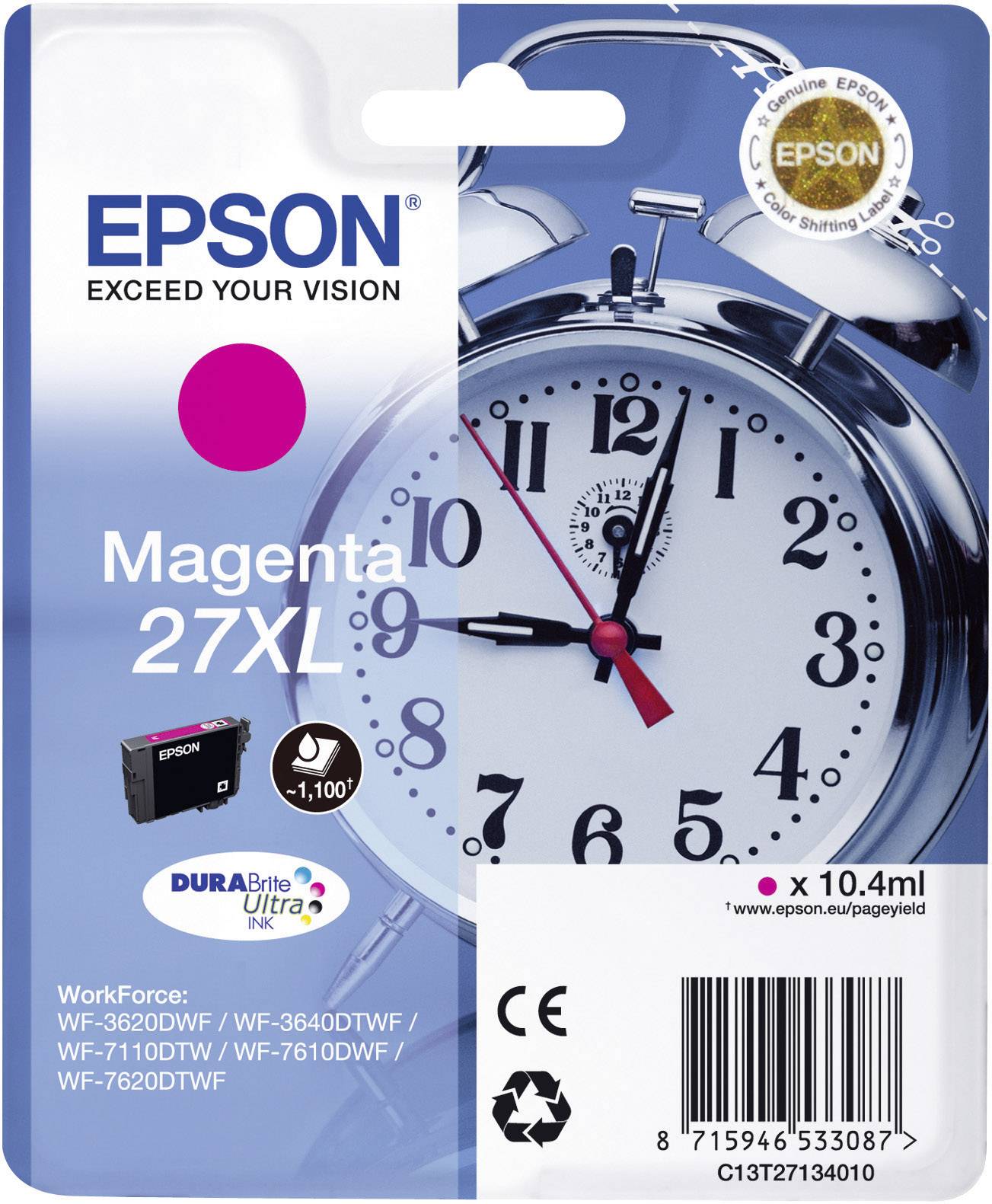 Epson Encre 27XL d'origine magenta C 13 T 27134010