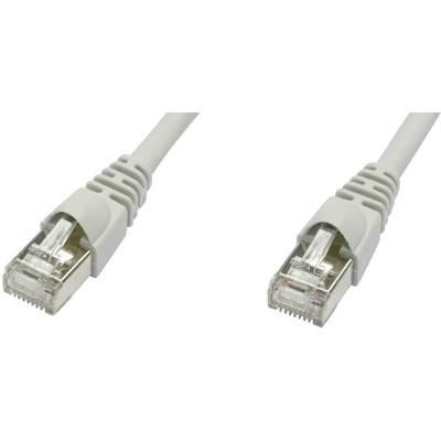 Telegärtner L00002D0080 RJ45 Câble réseau, câble patch CAT 5e F/UTP 3.00 m gris ignifuge, avec cliquet d'encastrement 1 