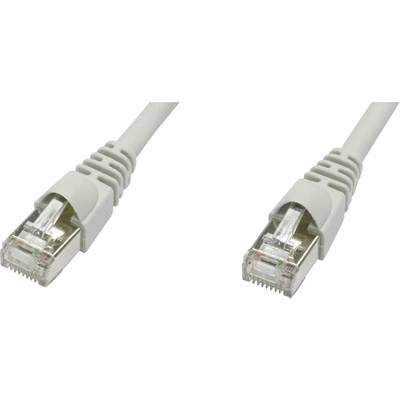 Telegärtner L00005D0035 RJ45 Câble réseau, câble patch CAT 5e F/UTP 10.00 m gris ignifuge, avec cliquet d'encastrement 1