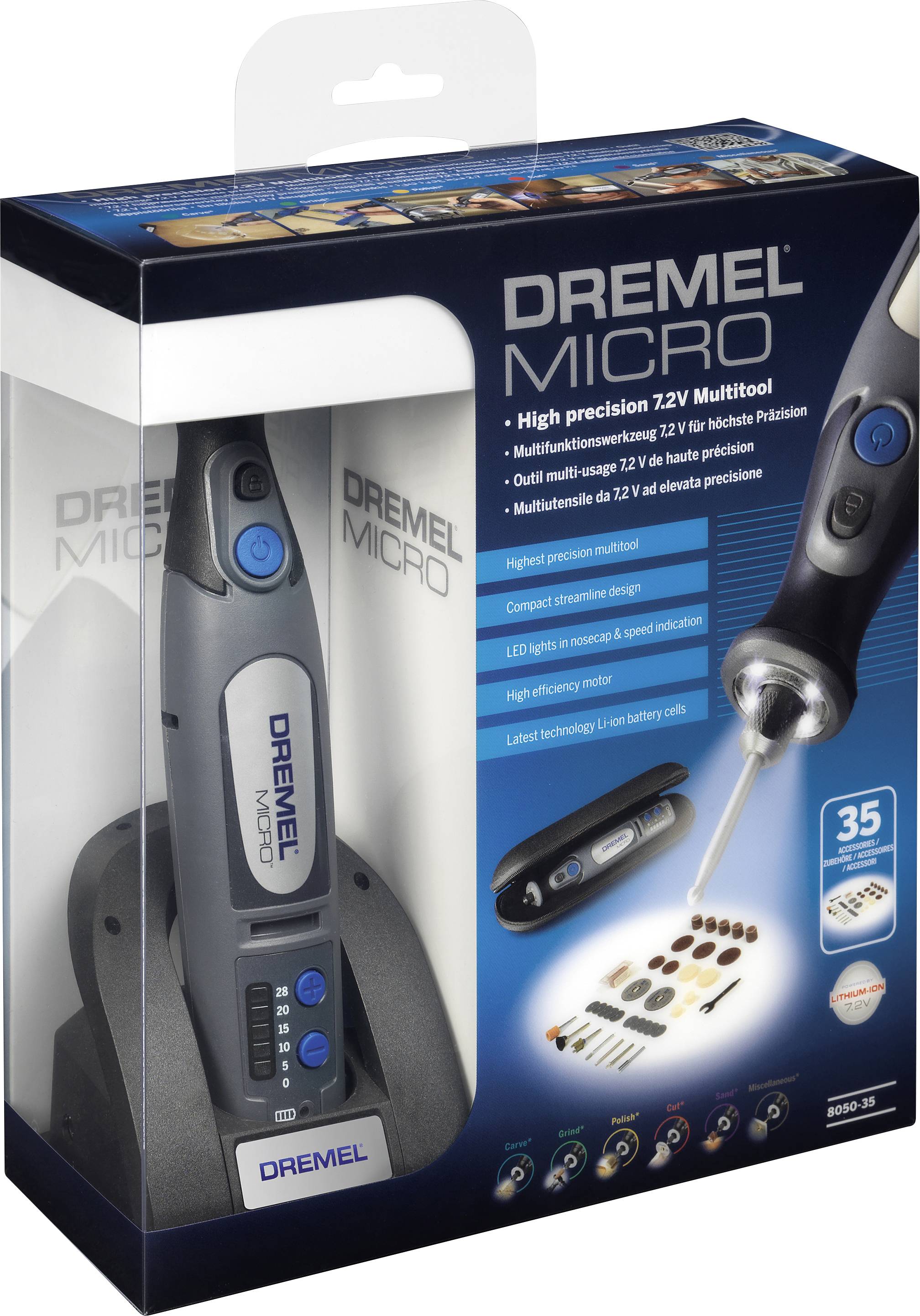15 Pièce Set Accessoire Dremel Micro 8050-15 sans fil multi outil 7.2 V