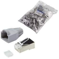 Connectique Rj45 Cat 6 Blinde Logilink Mp0021 Rj45 Male Droit Pole 8p8c Gris 100 Pc S Conrad Fr
