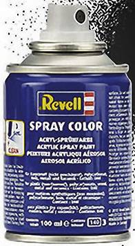 Bombe de peinture en spray Revell bleue avec capuchon blanc, 100 ml ; pour maquettes.