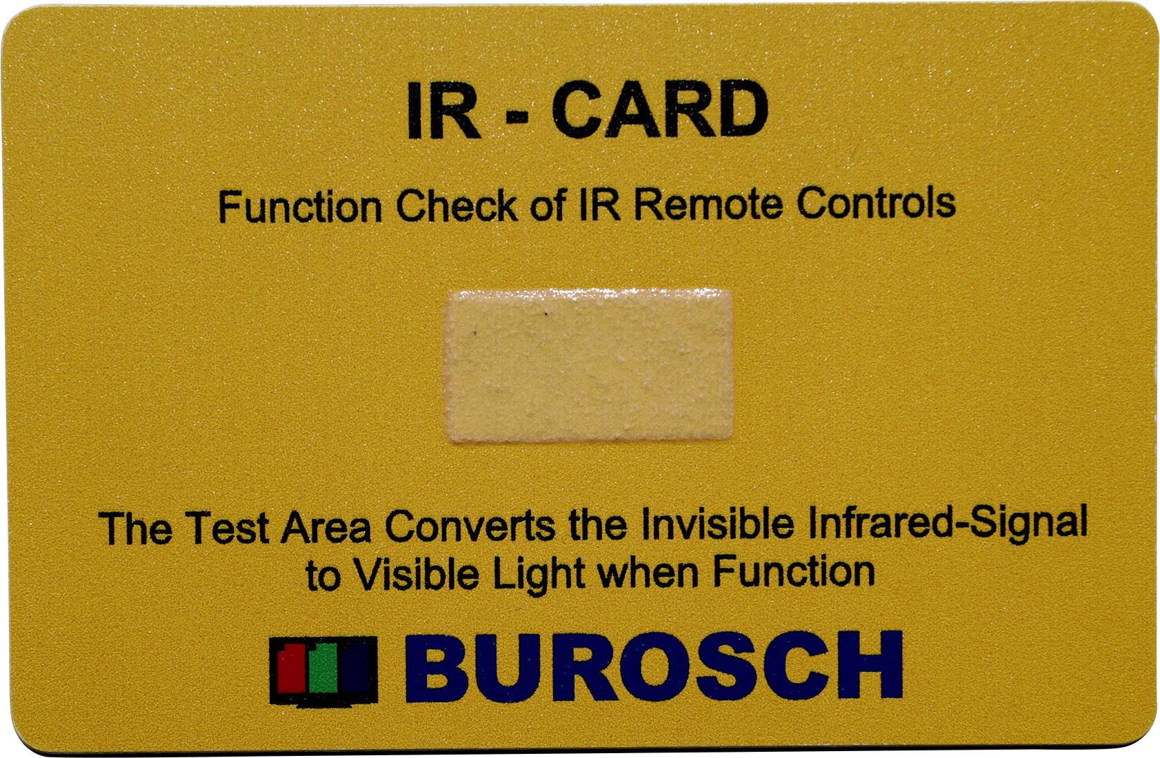 Carte de détection d'infrarouge (IR) 980 nm Burosch IRCARD Conrad.fr