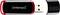 Clé USB avec capuchon retiré, de marque 'Intenso' en noir et rouge.