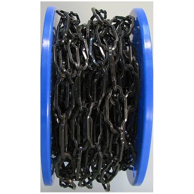Distributeur bleu avec chaîne noire enroulée. Adapté à diverses applications de fixation.