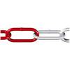 dörner + helmer 171930 Chaîne ronde en acier rouge, blanc acier galvanisé 15 m