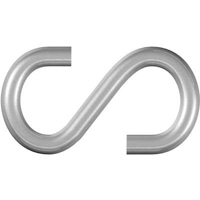 Un tube argenté ayant la forme du symbole de l'infini.
