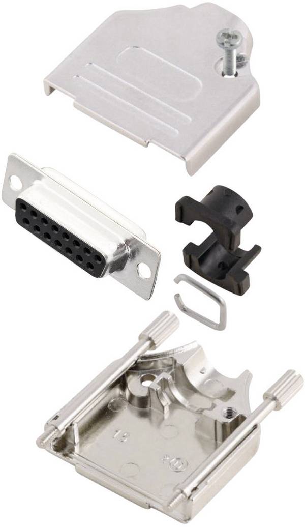 MH Connectors  MHDTZK15-DB15S-K Kit embase SUB-D femelle 180 ° Nombre de pôles: 15 fût à souder 1 pc(s)