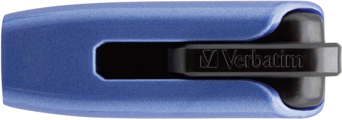 Clé USB 3.2 Verbatim 128 Go, V3 MAX, bleu-noir Type-A, (R) 300 Mo/s, (W) 70 Mo/s, blister de vente au détail-1