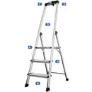 Krause Safety 127914 aluminium Escabeau Hauteur de travail (max.): 2.65 m argent 4.6 kg