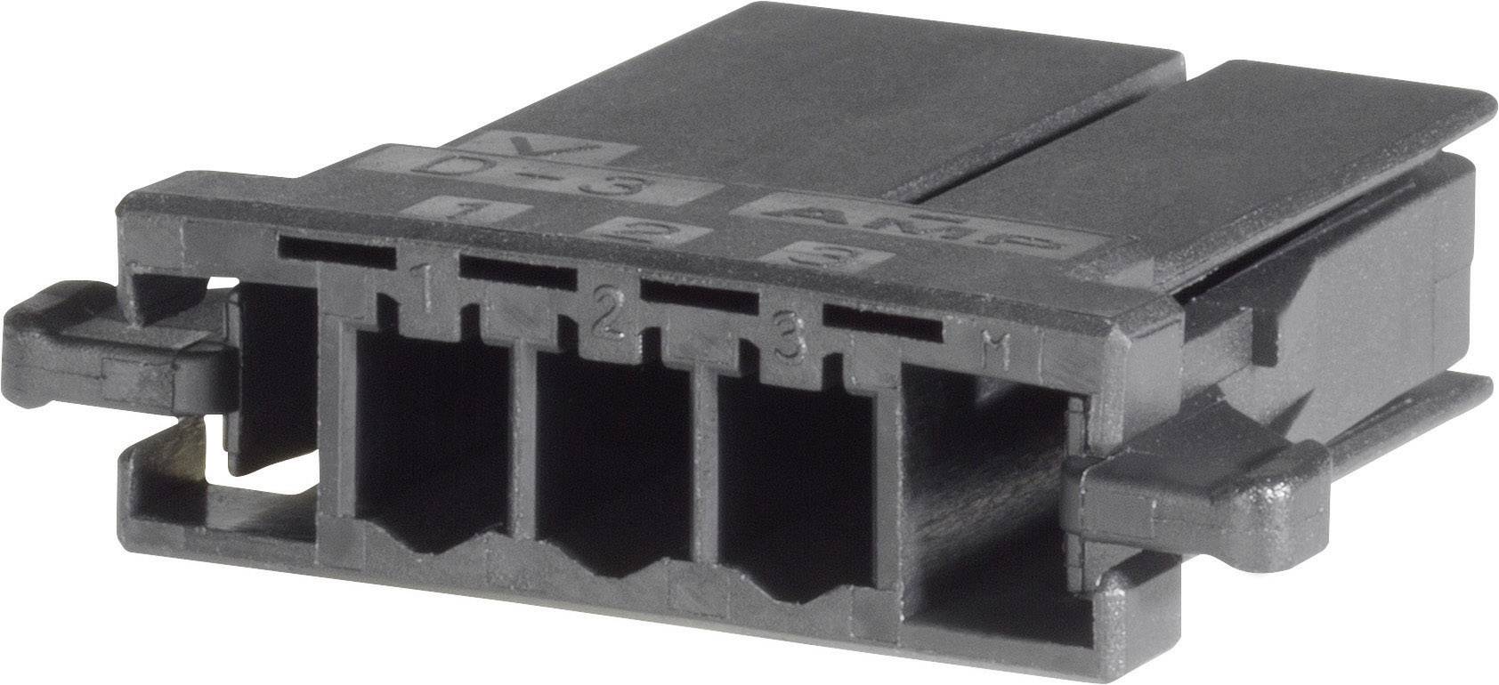 Connecteur en plastique noir à 4 pôles, numéroté de 1 à 4 sur sa face supérieure, adapté pour les connexions électriques.