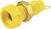 Douille banane Ø de la broche: 4 mm Cliff CL1454A jaune 1 pc(s)