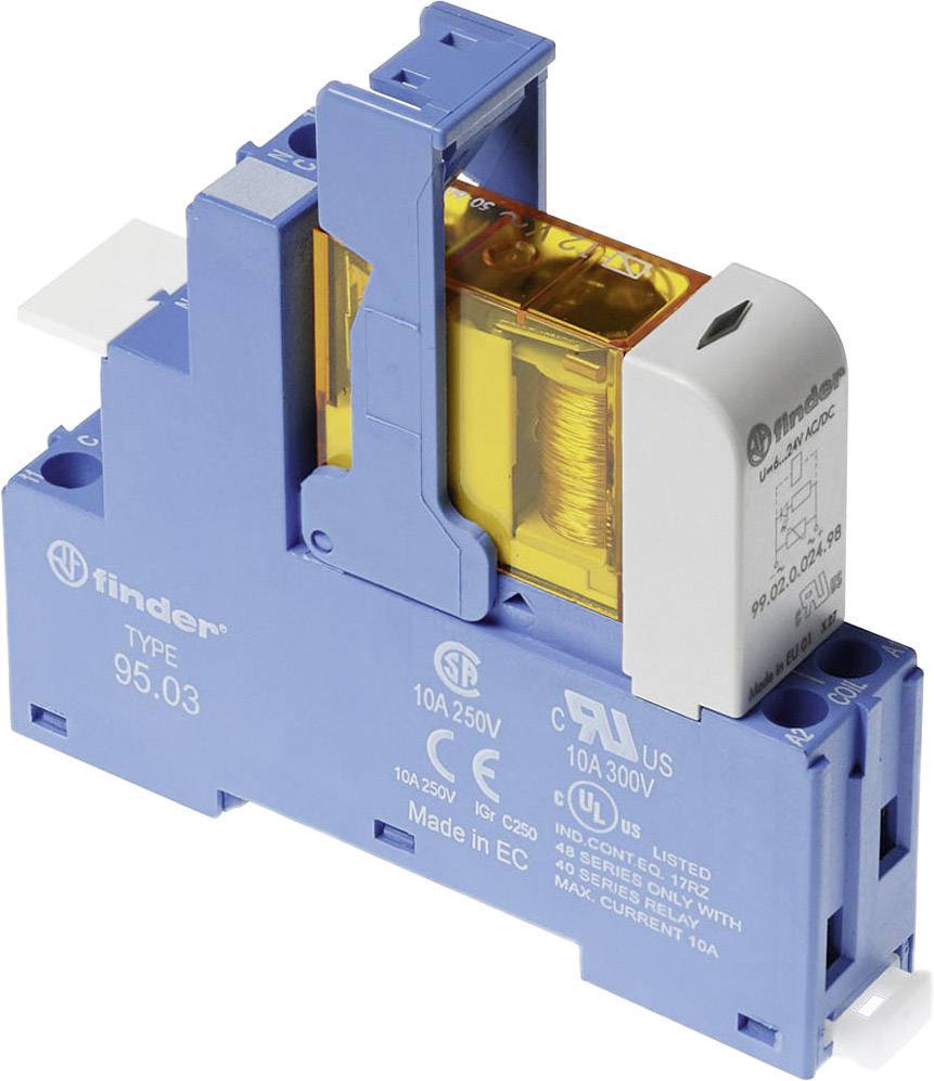 Finder 48.31.8.230.0060 Module relais Tension nominale: 230 V/AC Courant de commutation (max.): 10 A 1 inverseur (RT) 1 