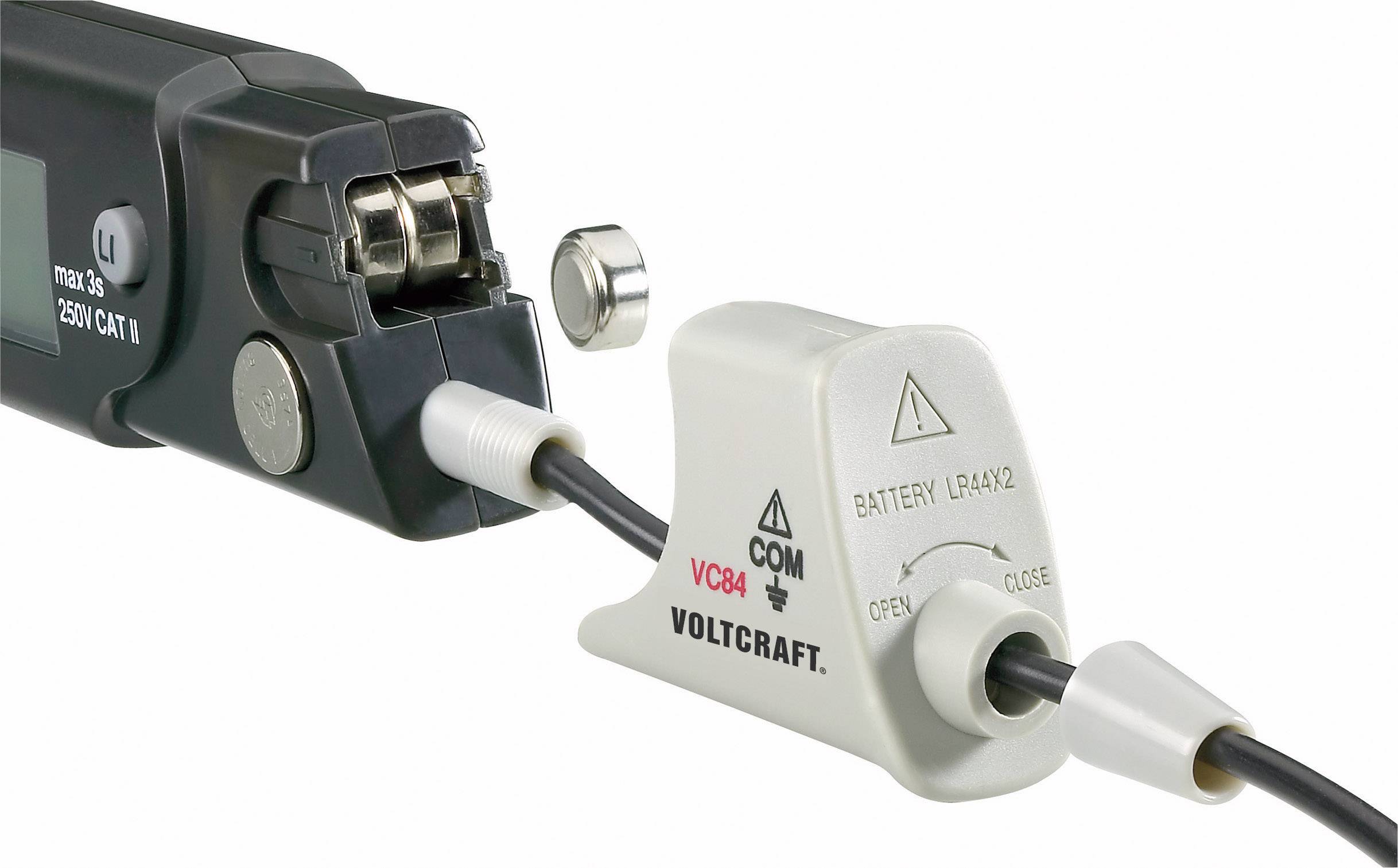 Appareil de mesure avec adaptateur de batterie.