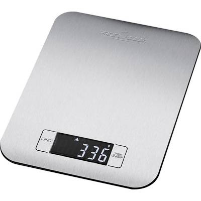 Balance numérique avec surface en acier inoxydable ; l'écran affiche '33,6 g' ; touches pour l'unité et la fonction Tare marche/arrêt.