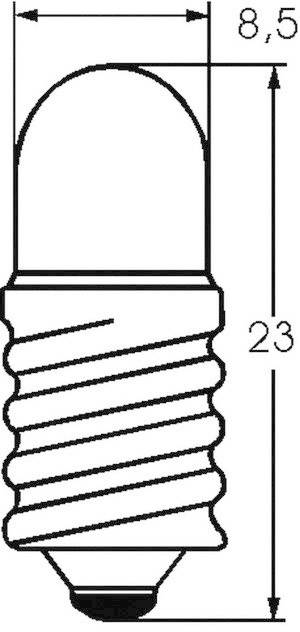 Barthelme 00236012 Petite ampoule tubulaire 60 V 1.20 W E10 clair 1 pc(s)-1