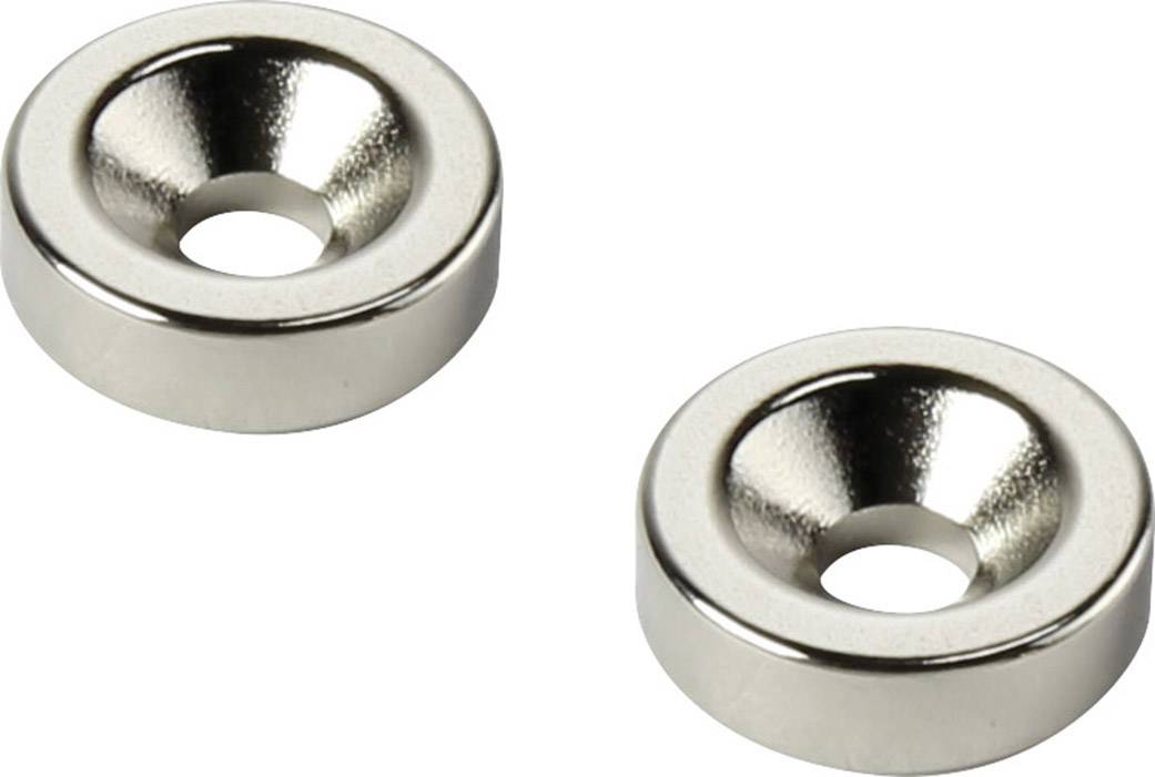 Aimant permanent anneau N35 Température limite (max.) : 80 °C Conrad Components D10T3-M3