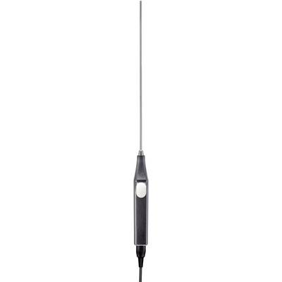 Un thermomètre numérique gris avec une sonde longue, adapté pour des mesures de température précises dans les liquides ou les aliments.