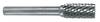 Exact 72211 Fraise sur tige Carbure de tungstène cylindre Longueur 38 mm Diamètre de tige 3 mm