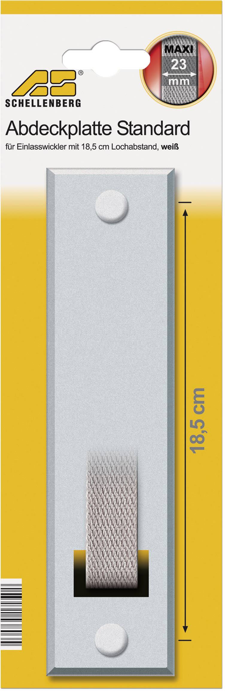 Schellenberg 13403 Plaque de Recouvrement MAXI Ecartement des Trous 21,5cm blanc 