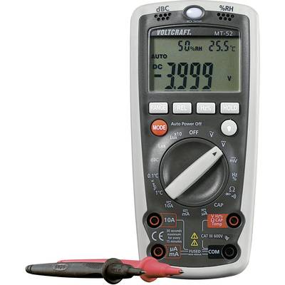 Multimètre  VOLTCRAFT MT-52  numérique fonction de mesure de l'environnement CAT III 600 V Affichage (nombre de points):