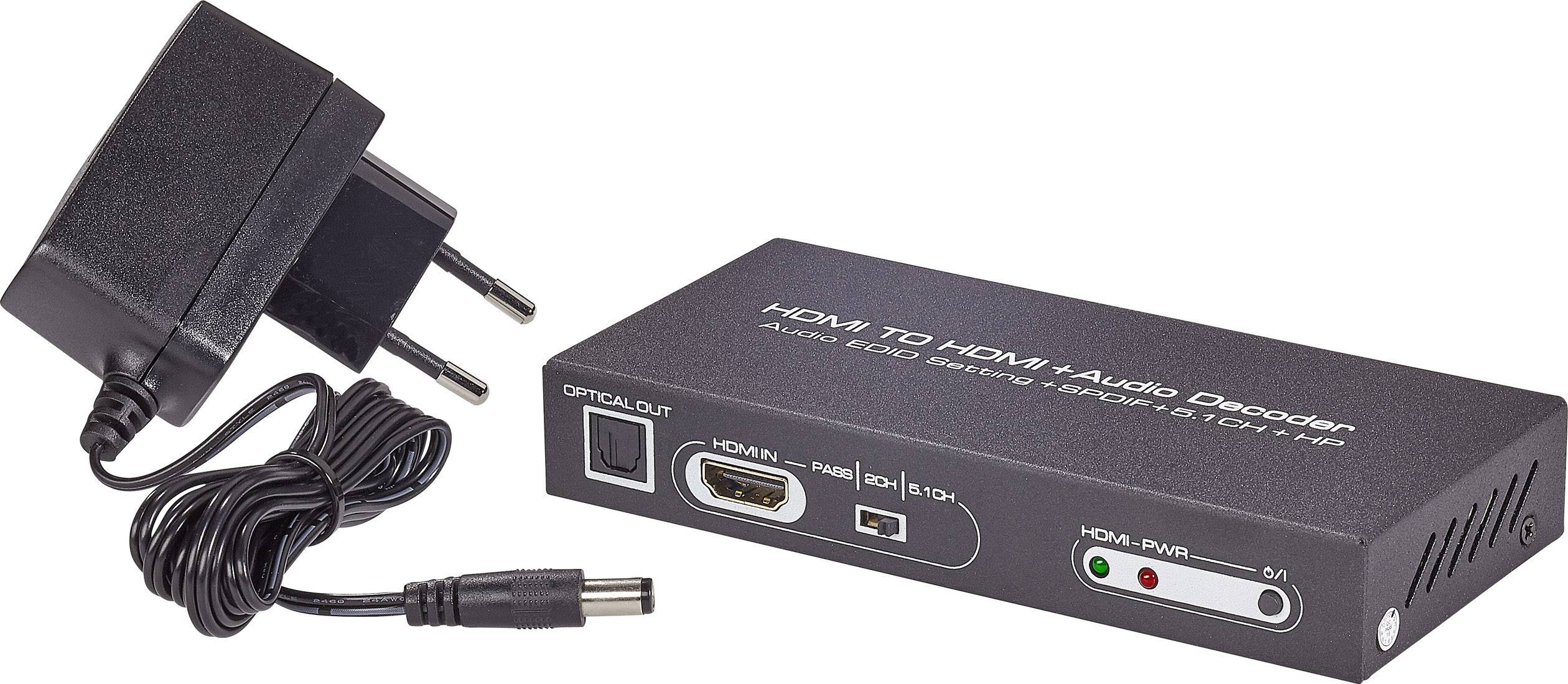 Extracteur audio SpeaKa Professional SP-4916328 [1x HDMI femelle - 6x Cinch-RCA femelle, Toslink femelle (ODT), HDMI fem-5