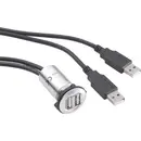 Adaptateur USB 2.0 2 x USB femelle type A vers 2 x USB mâle type A avec 60 cm de câble TRU COMPONENTS USB-06 1229315 1 p