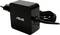 Adaptateur secteur noir Asus pour ordinateur portable, avec câble et fiche européenne, vue de côté.