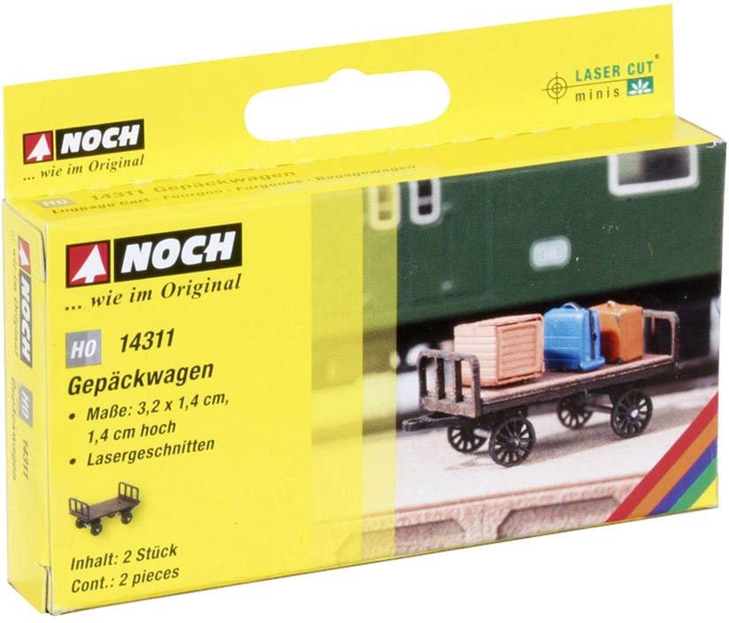 NOCH Laser-Cut minis® 14311 Chariot à bagages HO Laser-Cut minis® kit découpé au laser-2