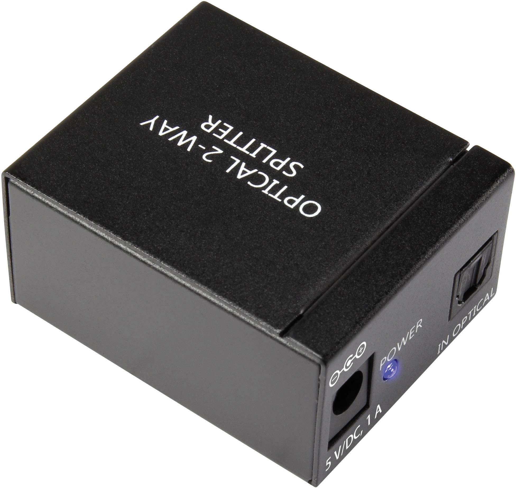 Répartiteur Toslink SpeaKa Professional 2 ports noir-3