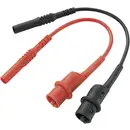VOLTCRAFT MS-10-BK Set de cordons de mesure de sécurité Banane mâle 4 mm pinces crocodile 10.00 cm noir, rouge 1 pc(s)