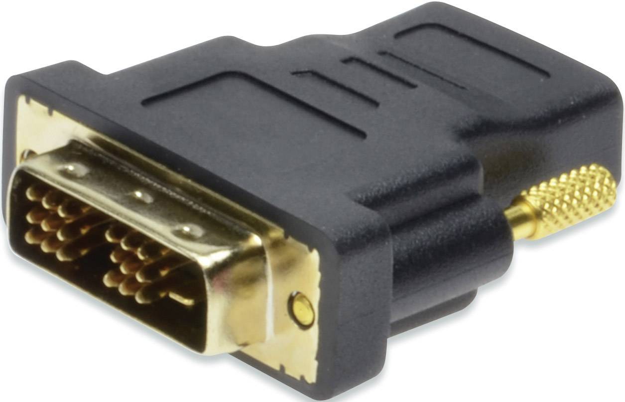 Adaptateur HDMI DVI ednet 84522 1x HDMI femelle 1x DVI mâle 18 1 pôles noir vissable