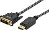 Câble de raccordement ednet 84502 [1x DisplayPort mâle - 1x DVI mâle 24+1 pôles] 2.00 m noir
