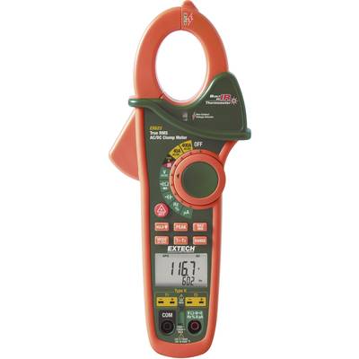 Extech EX623 Pince ampèremétrique, Multimètre   numérique thermomètre IR CAT III 600 V Affichage (nombre de points): 400