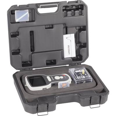 'Valise avec détecteur numérique pour localiser les métaux et les lignes électriques. Contient le détecteur, les accessoires et le mode d'emploi.'