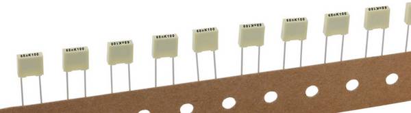 Kemet R82DC4100DQ60K+ 1 pc(s) Condensateur polyester sortie radiale 1 µF 63 V 10 % 5 mm (Ø x H) 0.5 mm x 10 mm