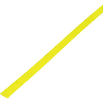 Une bande jaune diagonale sur un fond blanc.