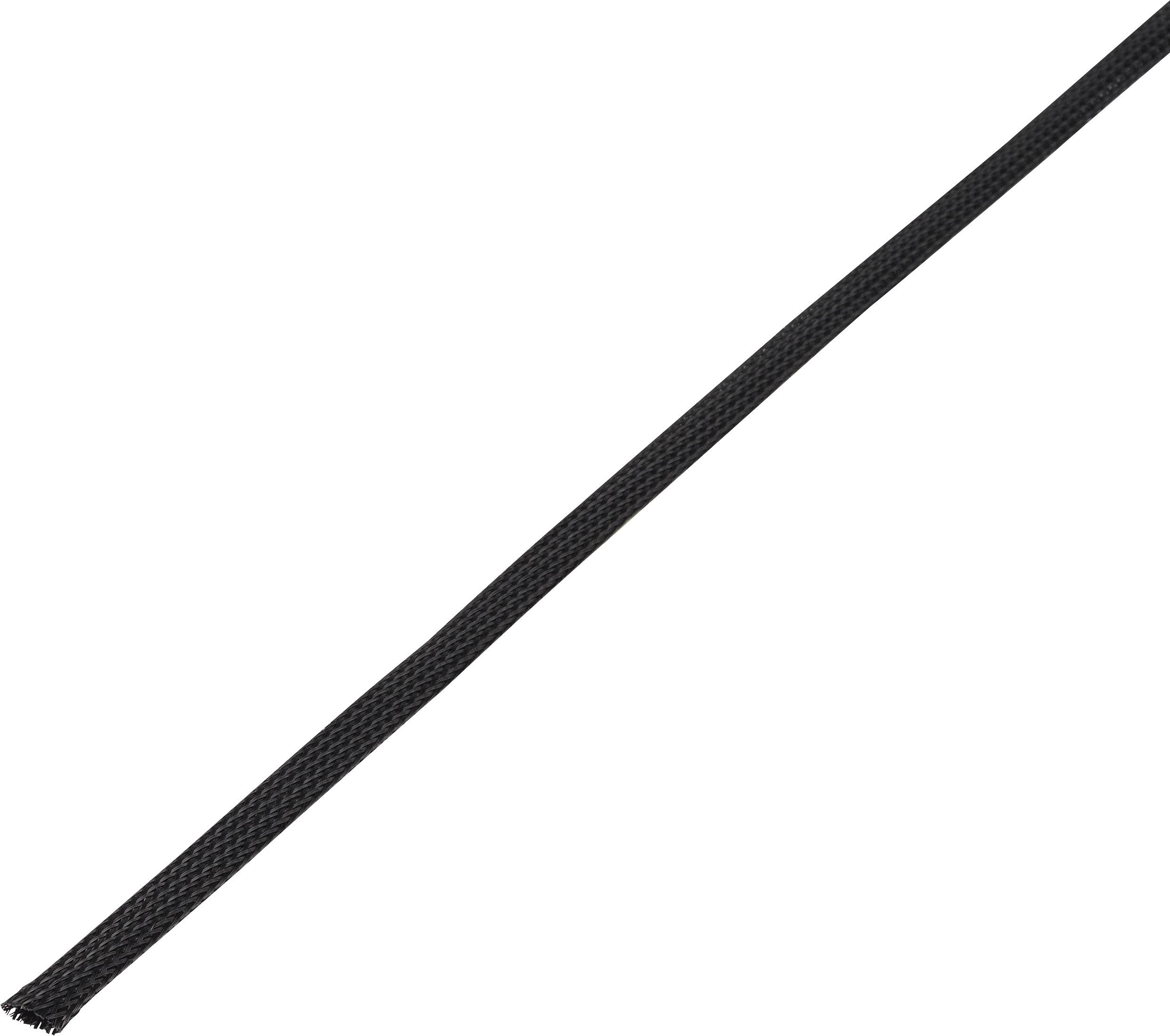 Un câble noir, stable, avec un revêtement textile tressé, témoignant de robustesse et de flexibilité.