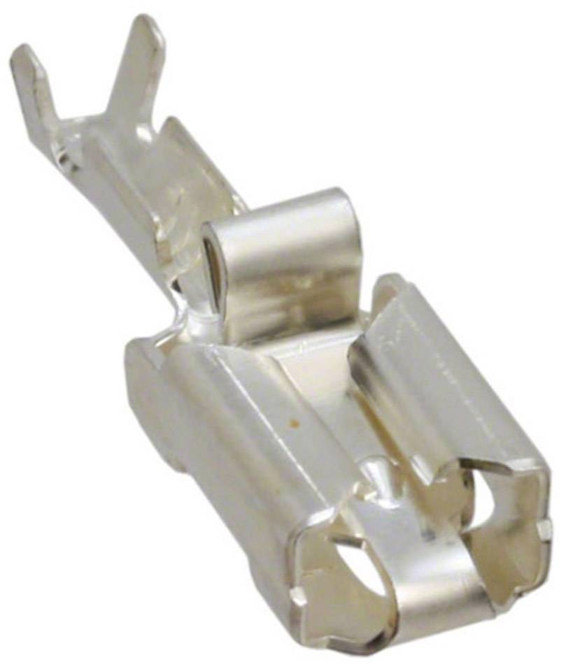 Cosse clip 6.35 mm x 0.81 mm TE Connectivity Positive Lock 160773-6 anti-vibrations 180 ° non isolé argent 1 pc(s)