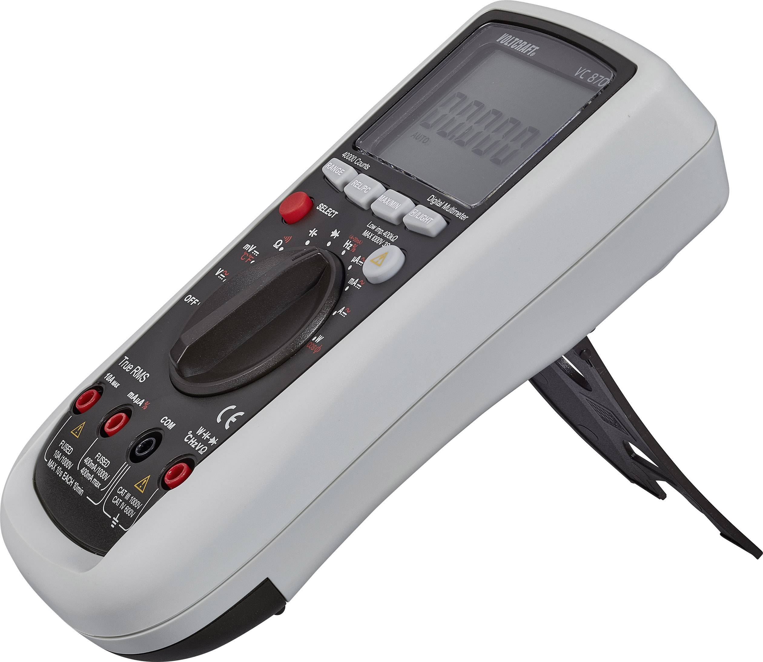 VOLTCRAFT VC870 Multimètre numérique CAT III 1000 V, CAT IV 600 V Affichage (nombre de points): 40000-3
