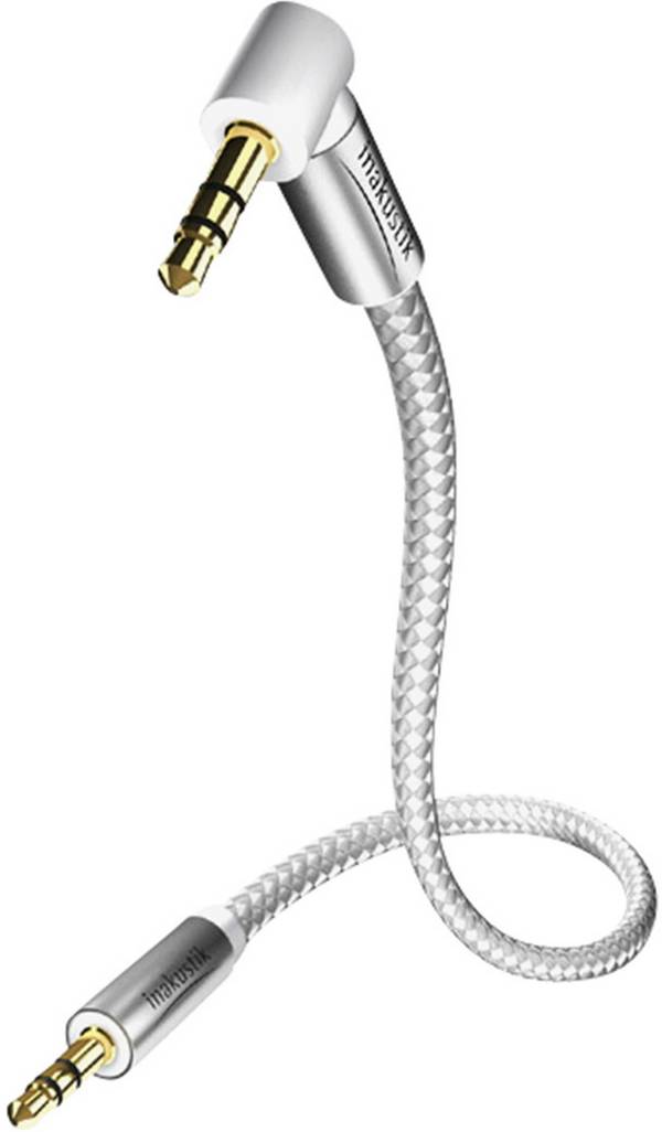 <br>  Inakustik<br>  4104015<br>  Jack<br>  audio<br>  Câble de raccordement<br>  [1x Jack mâle 3.5 mm - 1x Jack mâle 3.5 mm]<br>  1.50 m<br>  blanc, argent<br>  contacts dorés, cordon de revêtement<br>